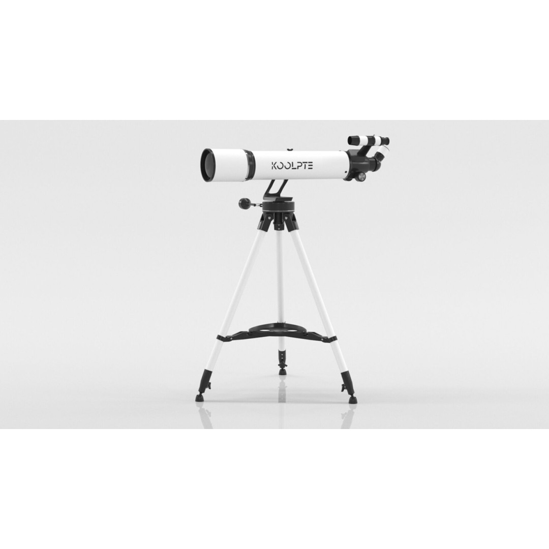 Telescope 3D Model – Low Poly PBR Asset for Games and Education - View 14