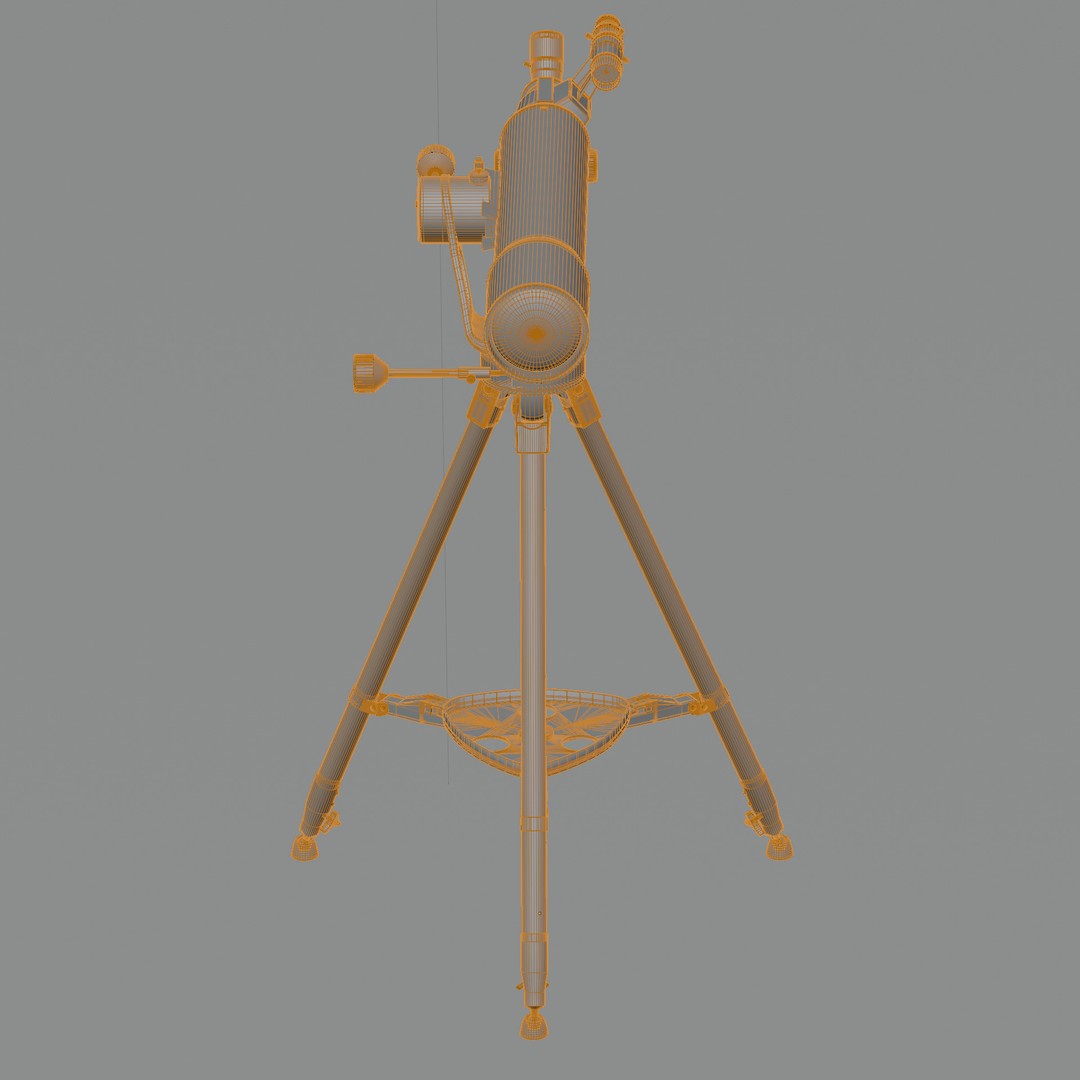 Telescope 3D Model – Low Poly PBR Asset for Games and Education - View 20