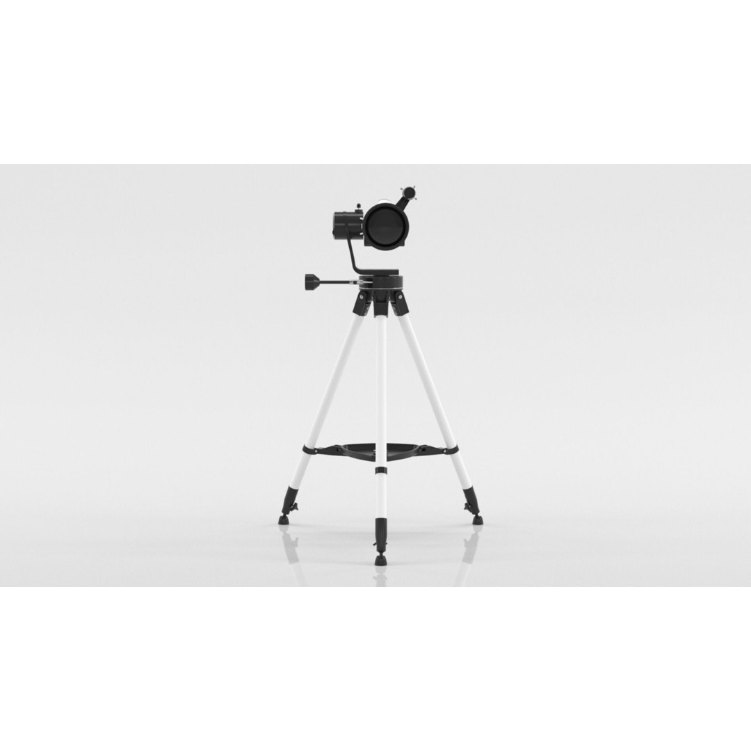 Telescope 3D Model – Low Poly PBR Asset for Games and Education - View 3