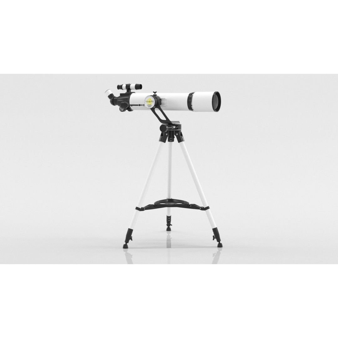 Telescope 3D Model – Low Poly PBR Asset for Games and Education - View 7