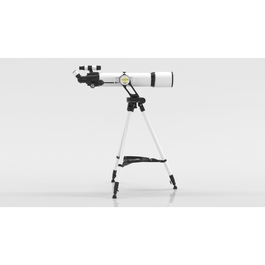 Telescope 3D Model – Low Poly PBR Asset for Games and Education - View 8