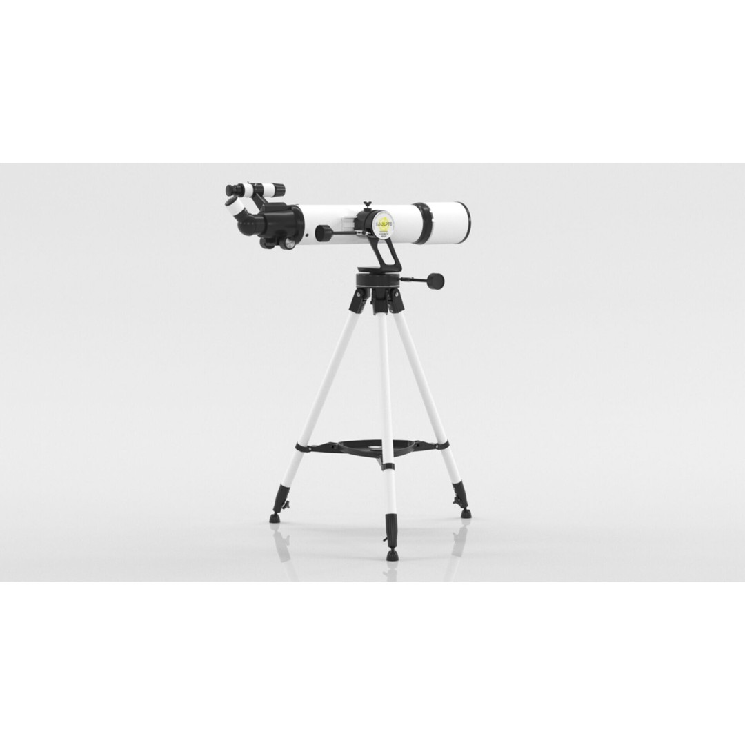 Telescope 3D Model – Low Poly PBR Asset for Games and Education - View 9