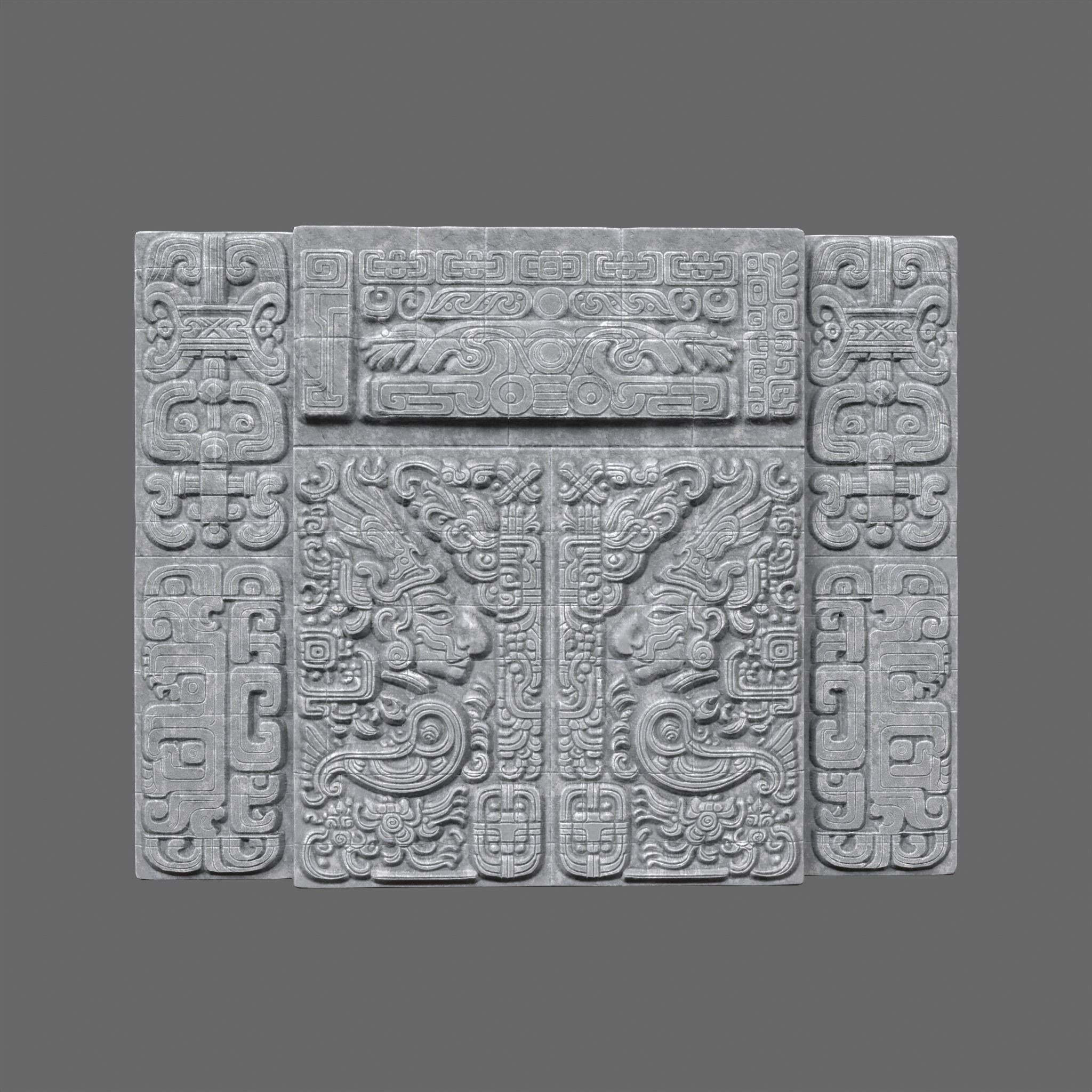 Mayan Temple Walls - Low-Poly Game-Ready 3D Model - View 13