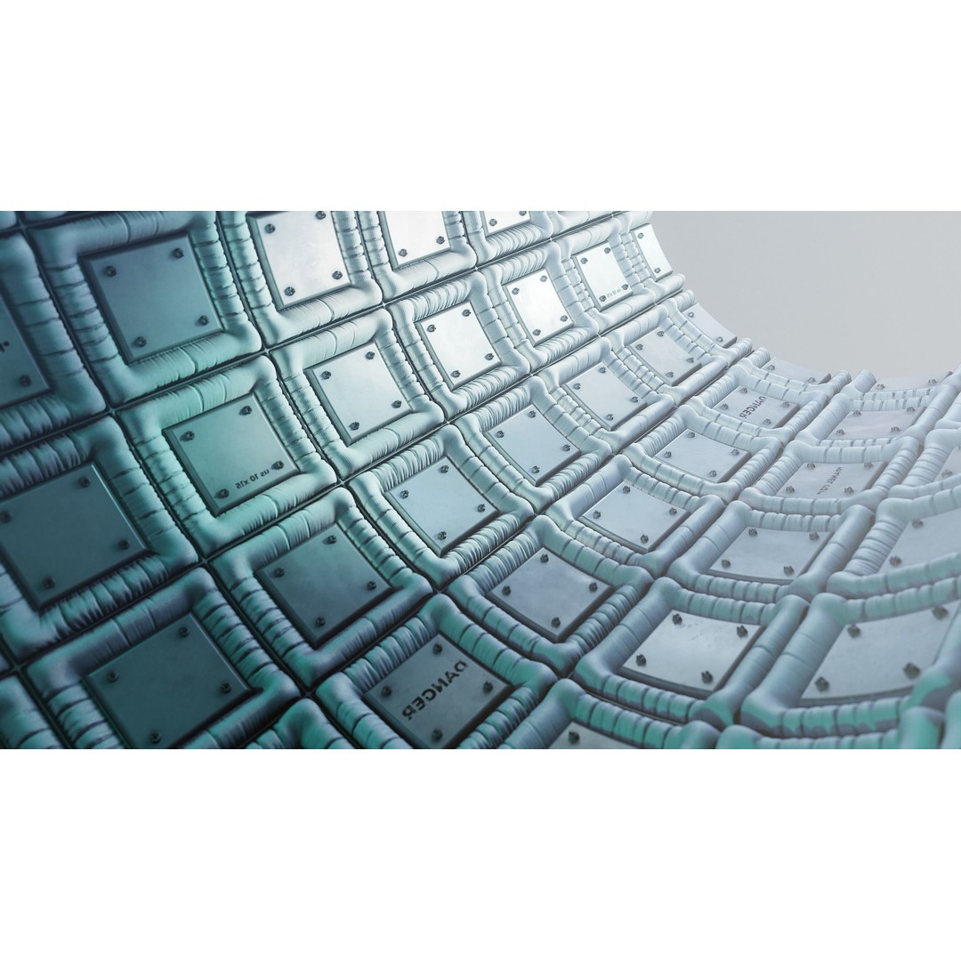 Sci-Fi Materials 3D Model – Hardsurface Collection, 4K PBR Textures - View 12