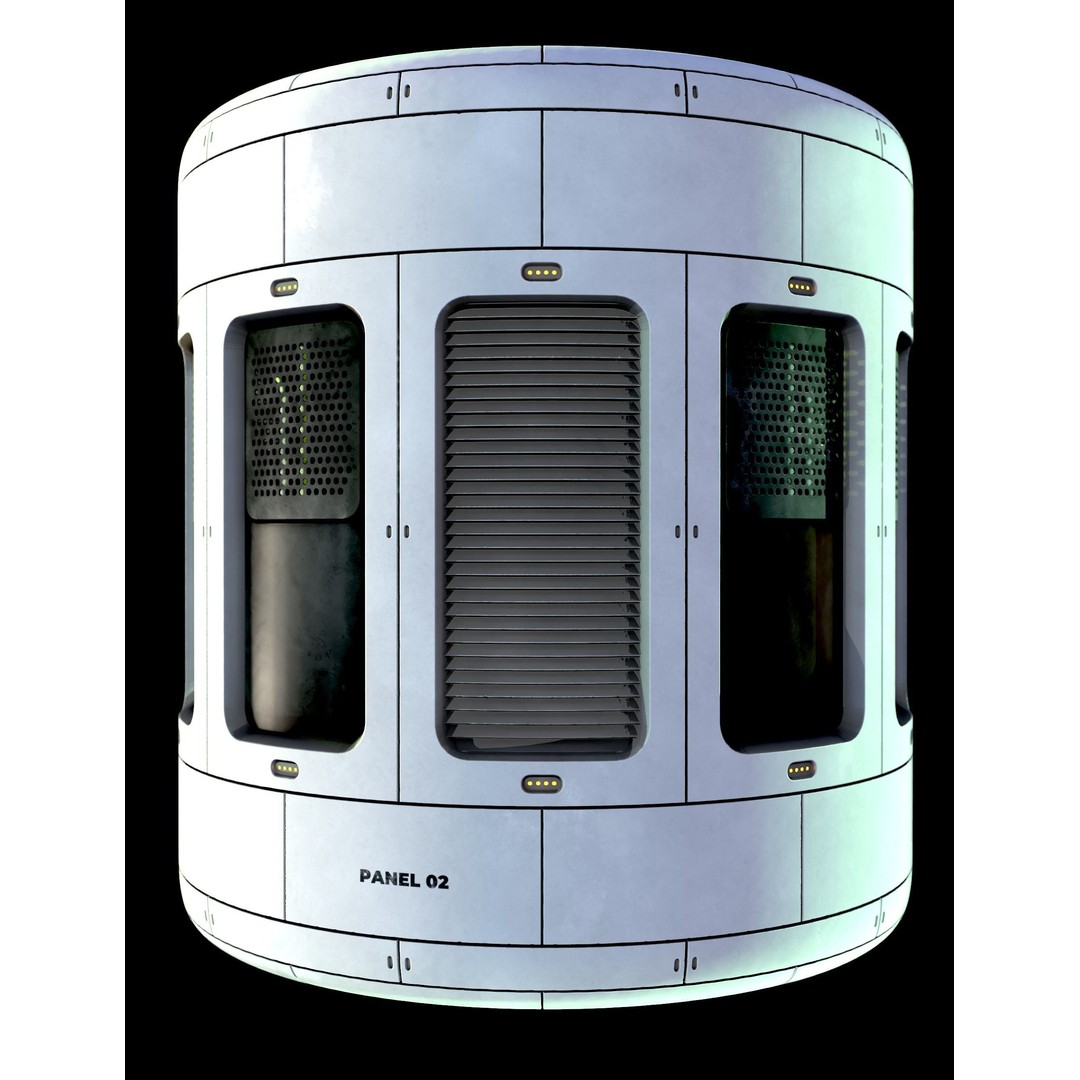 Sci-Fi Materials 3D Model – Hardsurface Collection, 4K PBR Textures - View 17
