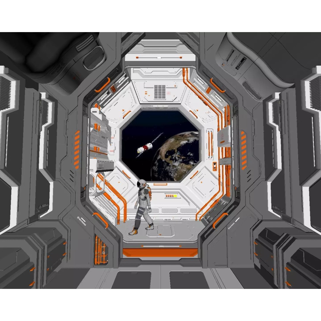 Modular Sci-Fi Spaceship Interior 3D Model – PBR Textures, FBX, OBJ