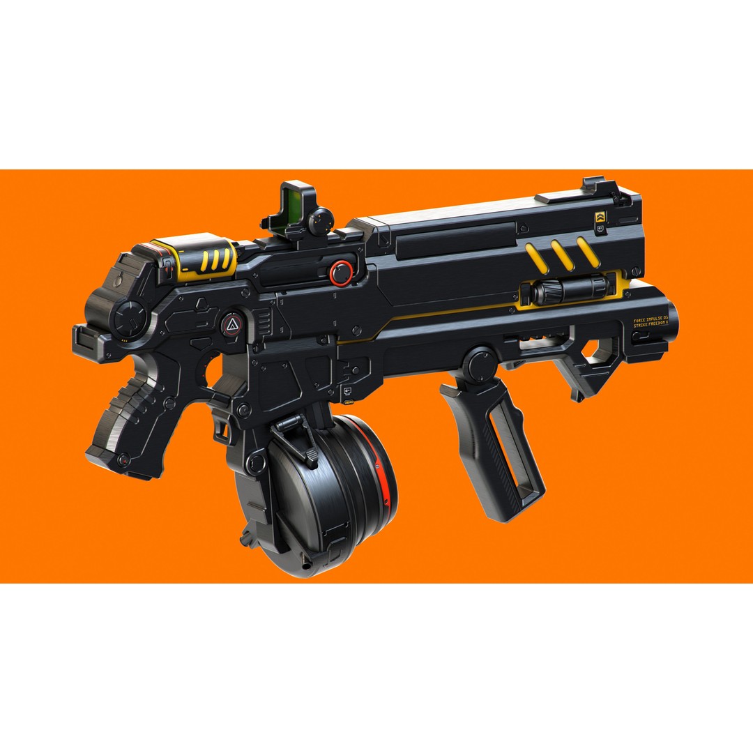 Sci-Fi Rifles 3D Model – Kitbash Weapons for Games, OBJ & FBX - View 7