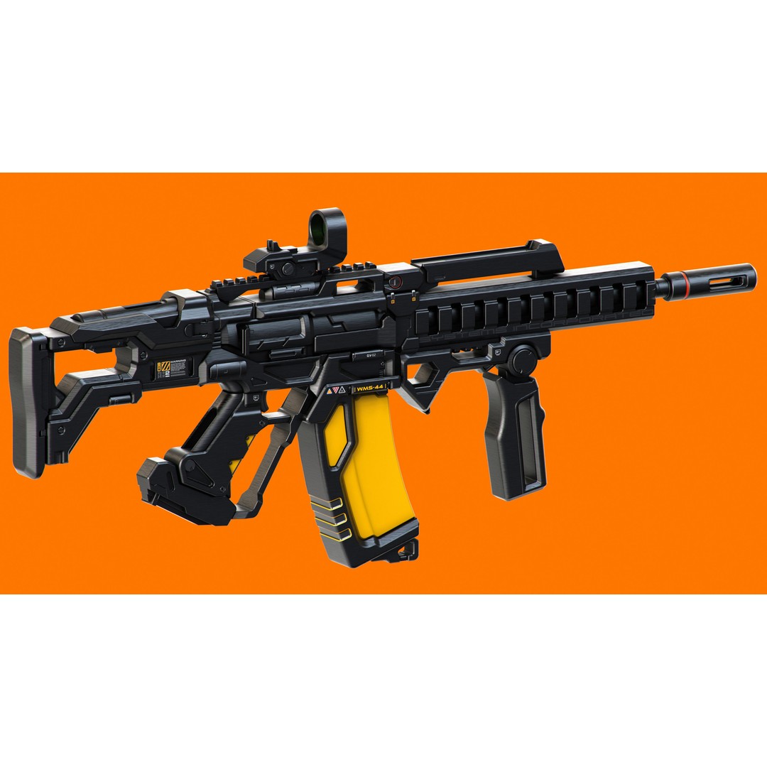 Sci-Fi Rifles 3D Model – Kitbash Weapons for Games, OBJ & FBX - View 8