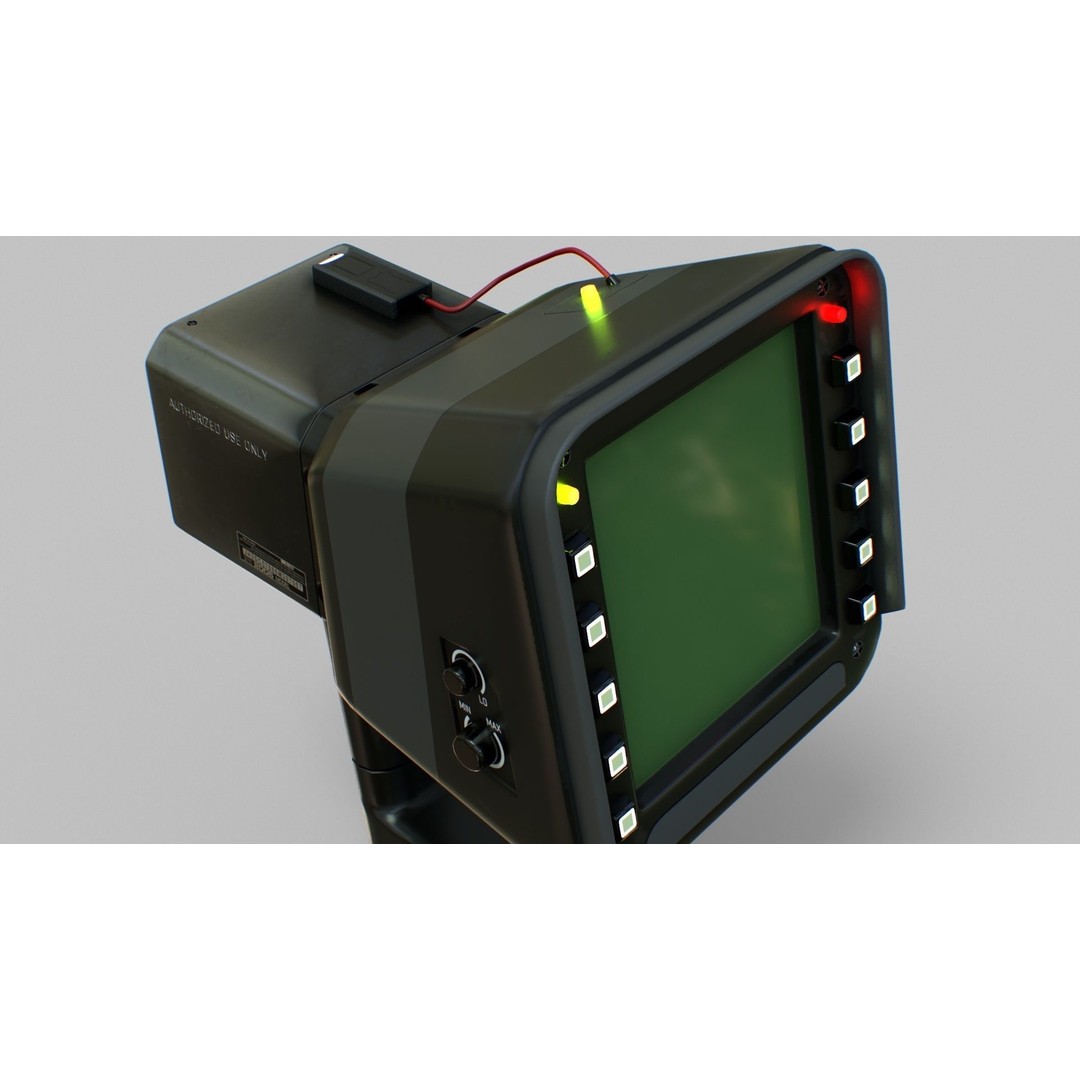 Sci-Fi Portable Scanner 3D Model – Low Poly PBR Asset, FBX, OBJ - View 13