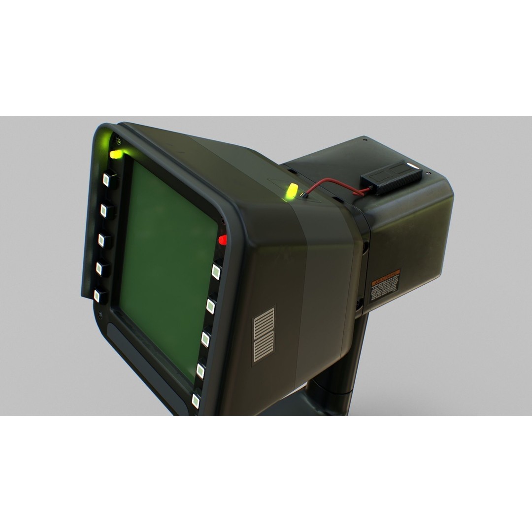 Sci-Fi Portable Scanner 3D Model – Low Poly PBR Asset, FBX, OBJ - View 14
