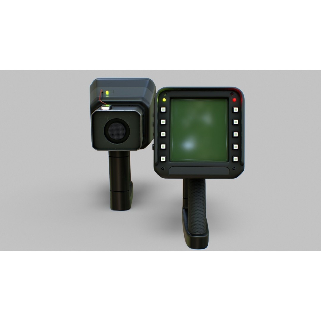 Sci-Fi Portable Scanner 3D Model – Low Poly PBR Asset, FBX, OBJ - View 24