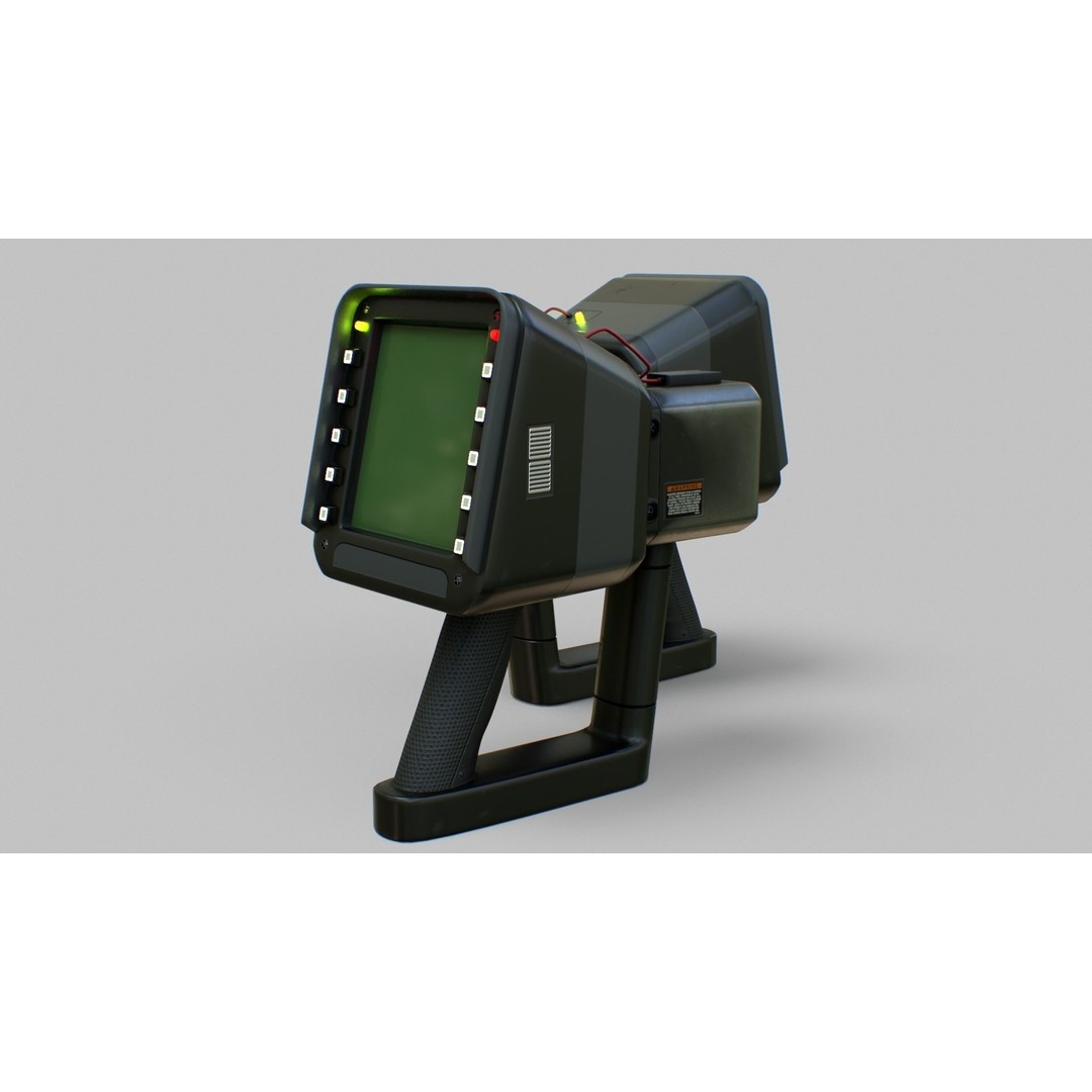 Sci-Fi Portable Scanner 3D Model – Low Poly PBR Asset, FBX, OBJ - View 25