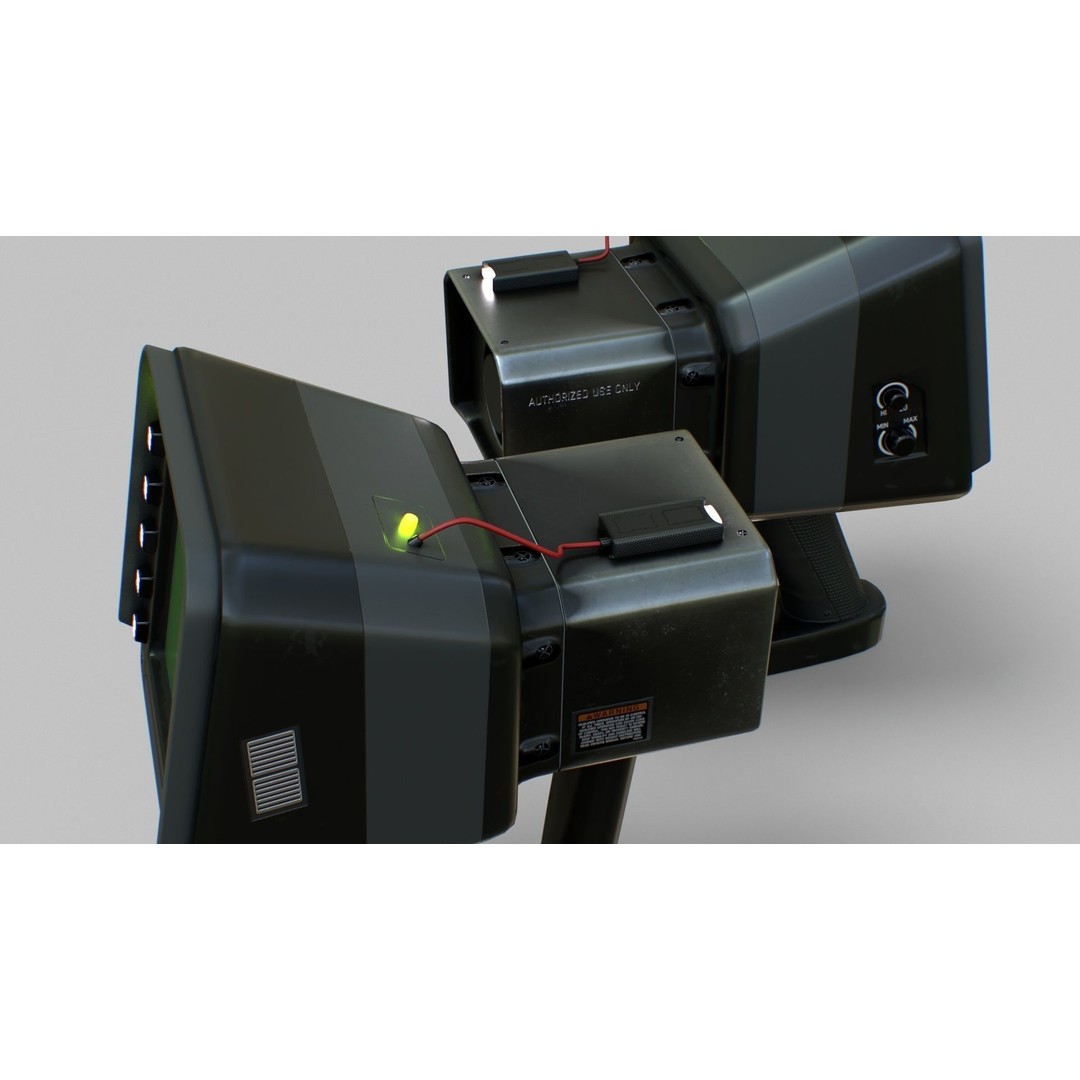 Sci-Fi Portable Scanner 3D Model – Low Poly PBR Asset, FBX, OBJ - View 30