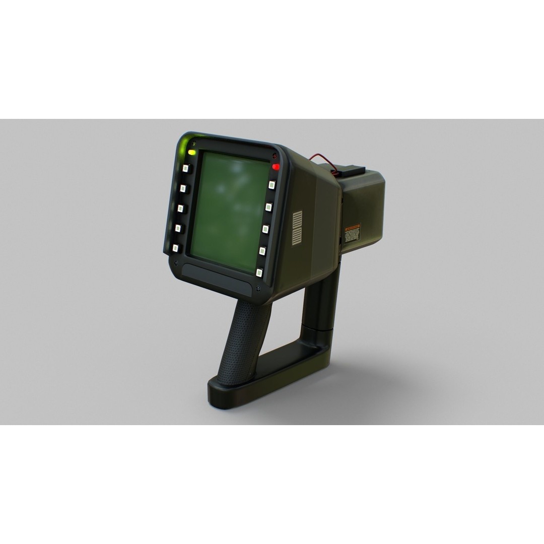 Sci-Fi Portable Scanner 3D Model – Low Poly PBR Asset, FBX, OBJ - View 7