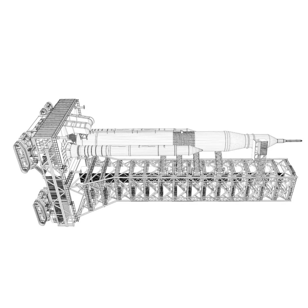 SLS Mobile Launcher Platform 3D Model – High Poly Game Asset, FBX, OBJ, Blender