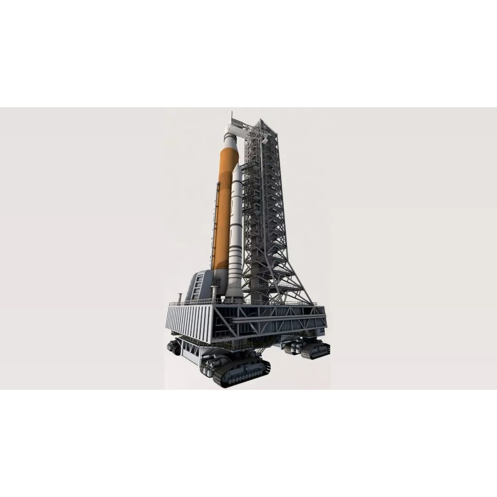 SLS Mobile Launcher Platform 3D Model – High Poly Game Asset, FBX, OBJ, Blender - View 4