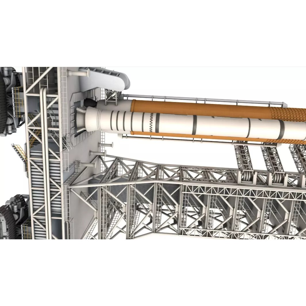 SLS Mobile Launcher Platform 3D Model – High Poly Game Asset, FBX, OBJ, Blender - View 8