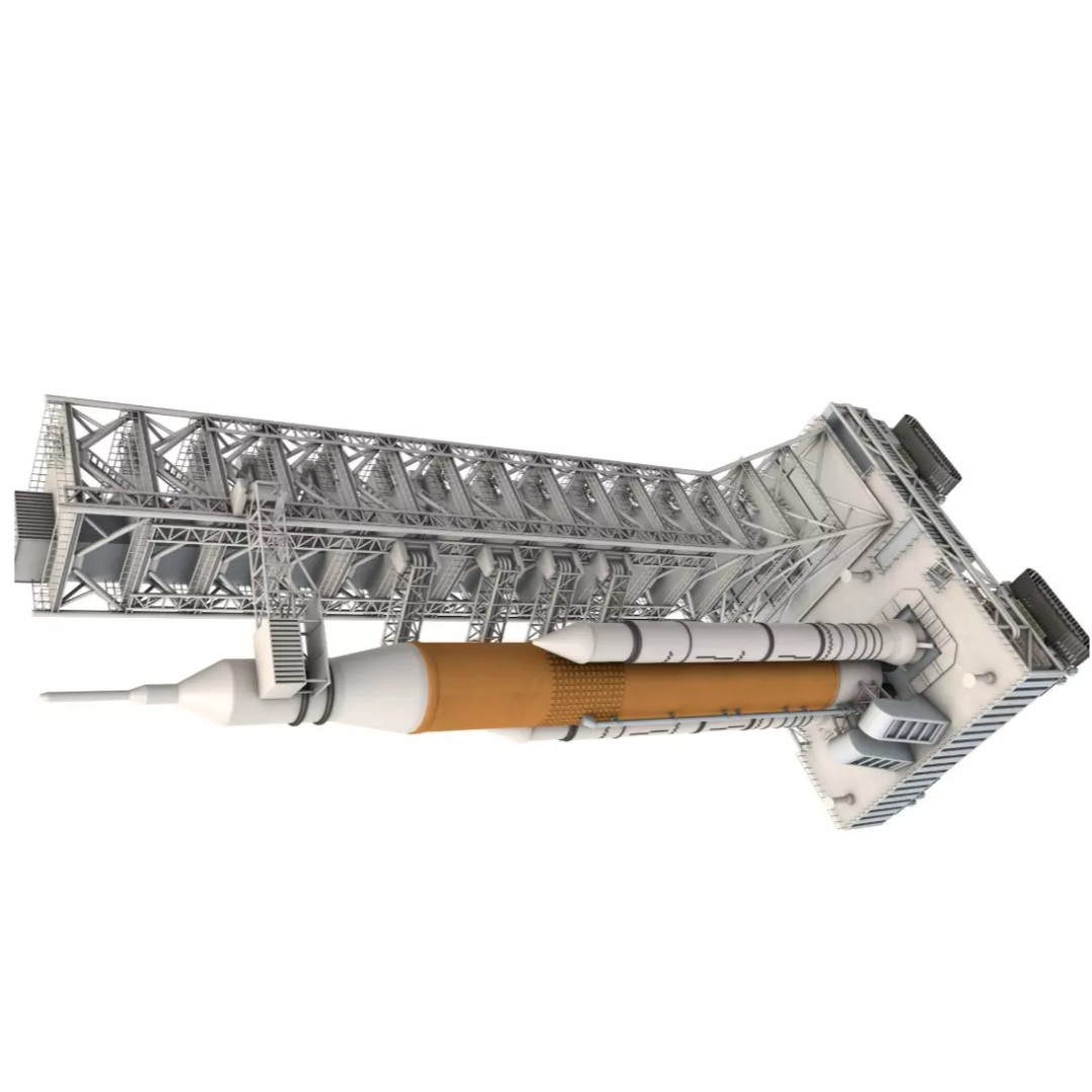 SLS Mobile Launcher Platform 3D Model – High Poly Game Asset, FBX, OBJ, Blender - View 9