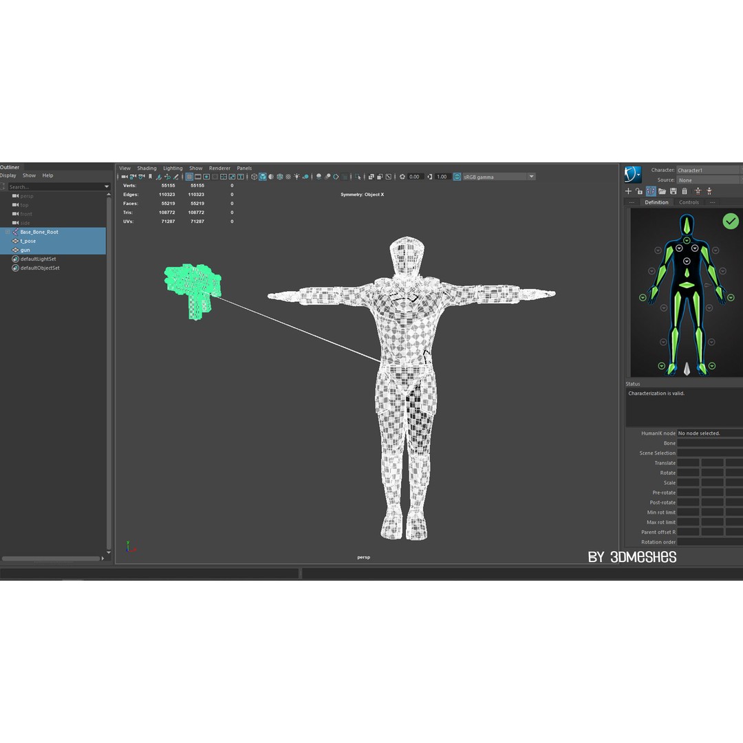 City Controllers 3D Model – Low Poly Rigged Character with PBR Textures