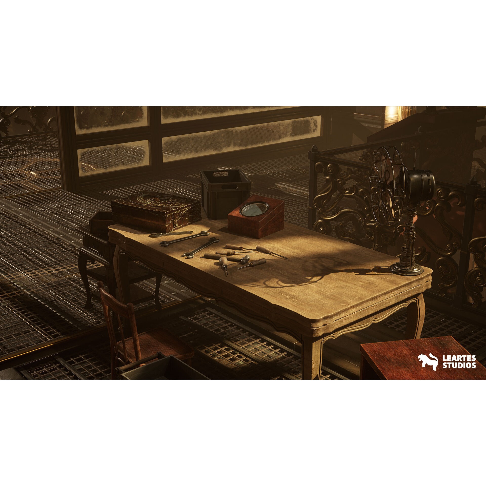 Steampunk Clock Factory - Low-Poly Game-Ready 3D Model - View 10