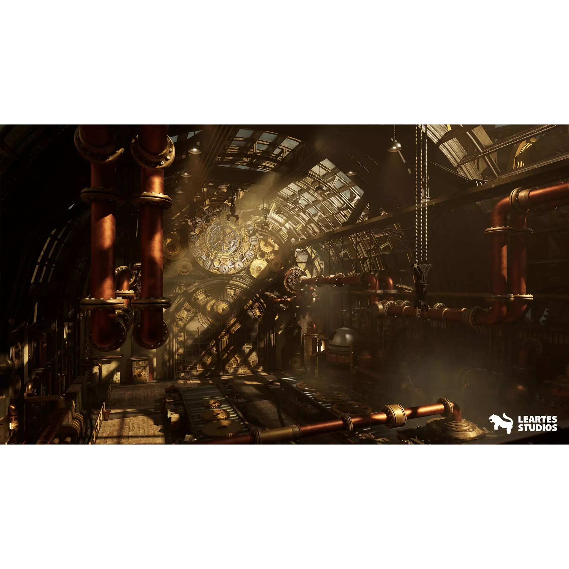 Steampunk Clock Factory - Low-Poly Game-Ready 3D Model - View 2