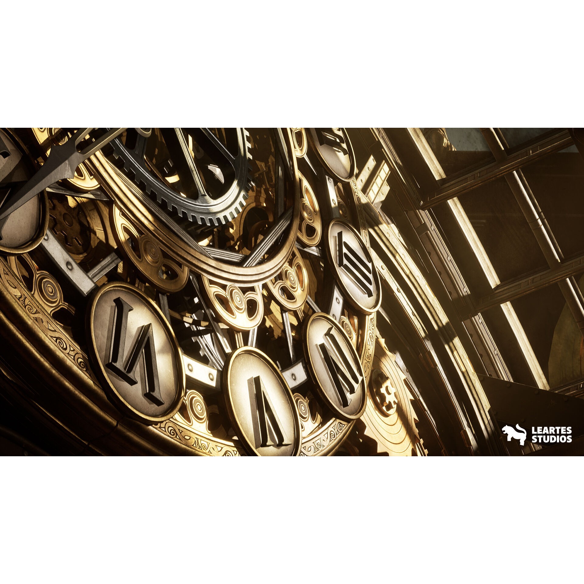 Steampunk Clock Factory - Low-Poly Game-Ready 3D Model - View 4