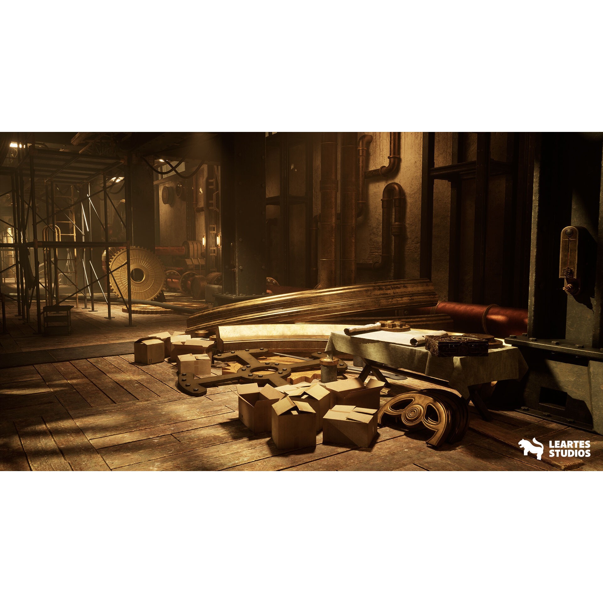 Steampunk Clock Factory - Low-Poly Game-Ready 3D Model - View 9