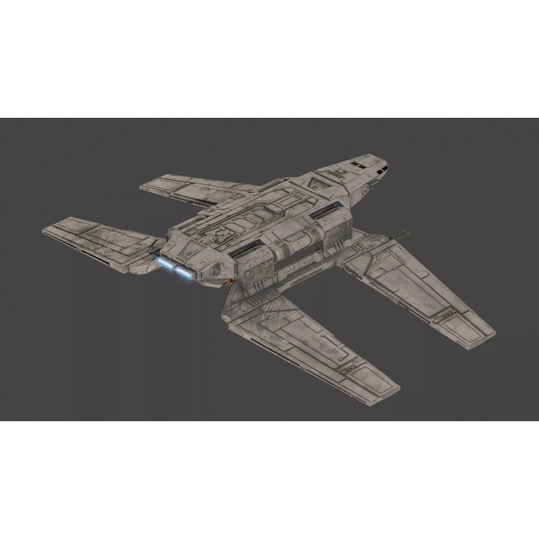 Zeta-class Imperial Shuttle 3D Model – PBR Game-Ready FBX Asset - View 5