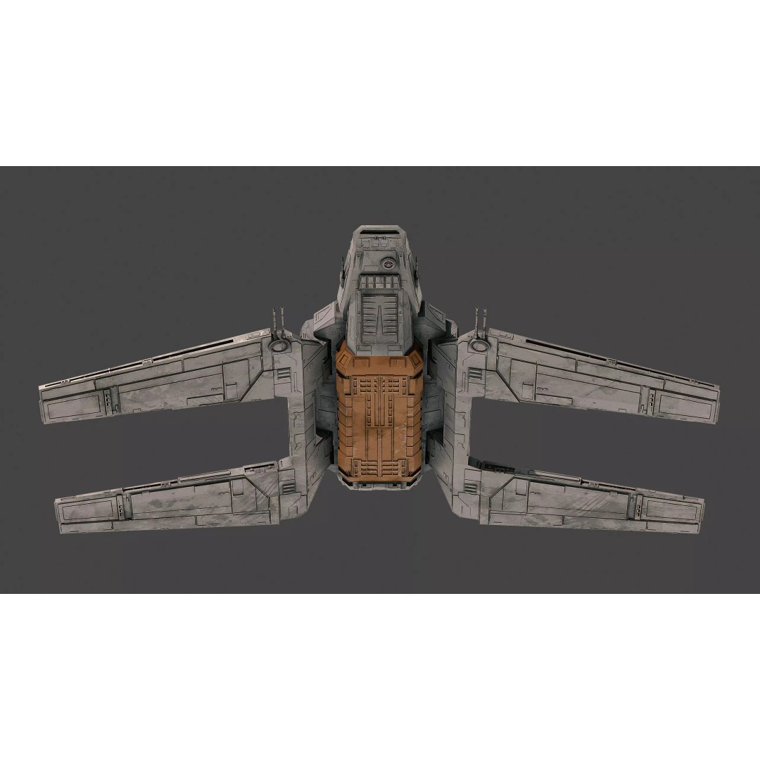Zeta-class Imperial Shuttle 3D Model – PBR Game-Ready FBX Asset - View 6