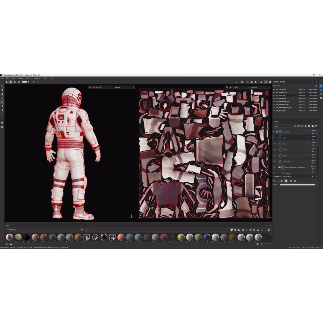 NASA White Spacesuit Concept 3D Model – Realistic Sci-Fi Design, FBX, OBJ - View 11