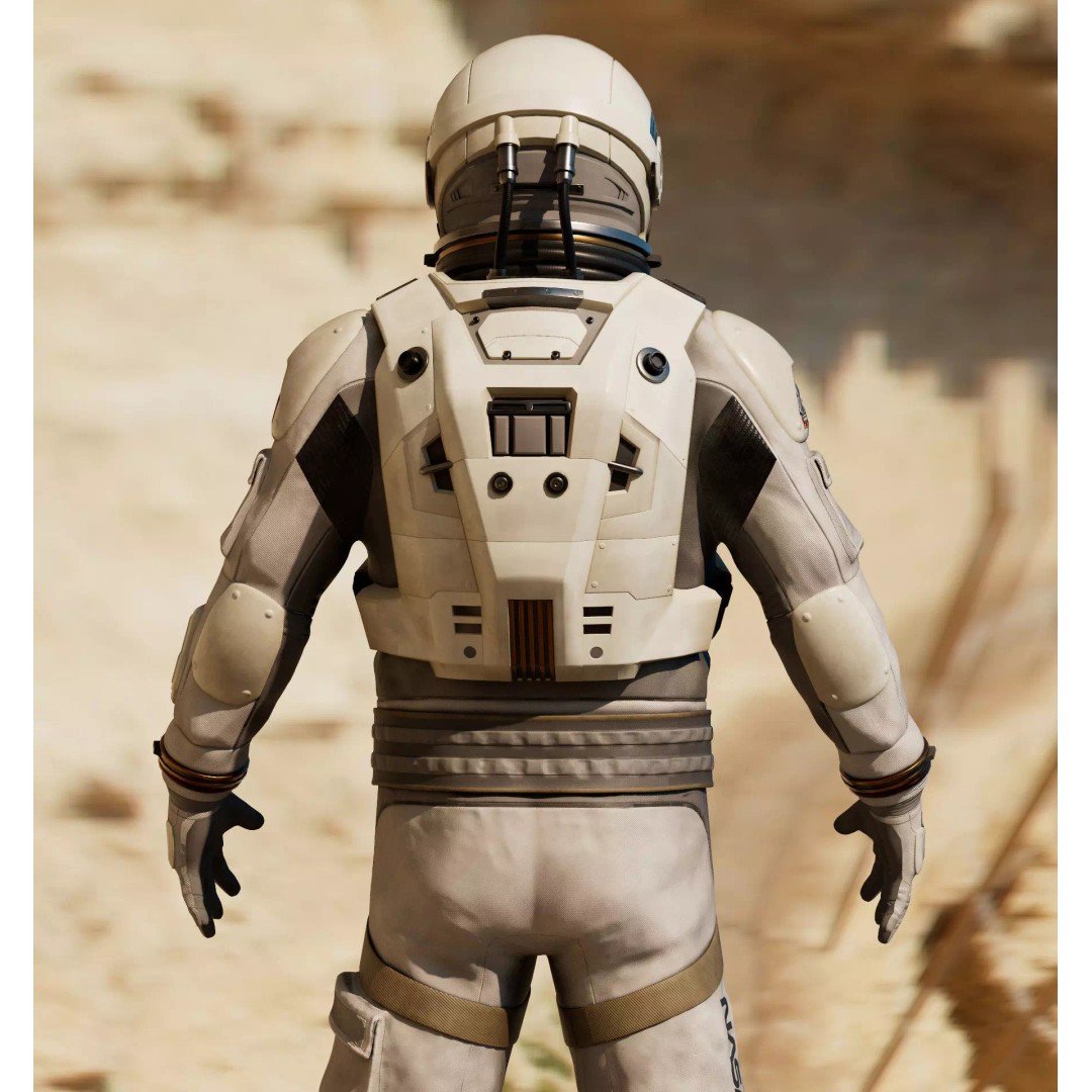 NASA White Spacesuit Concept 3D Model – Realistic Sci-Fi Design, FBX, OBJ - View 8