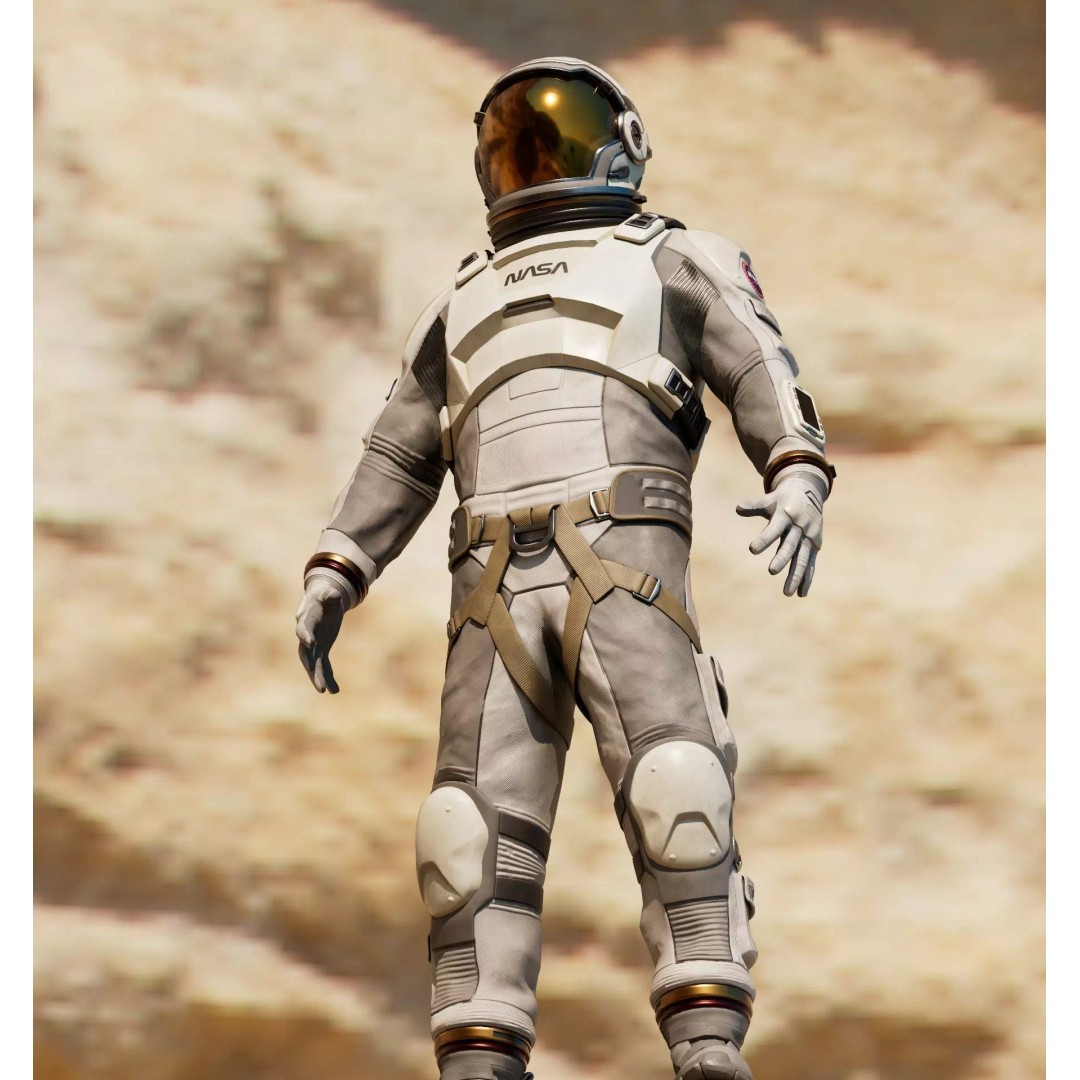 NASA White Spacesuit Concept 3D Model – Realistic Sci-Fi Design, FBX, OBJ - View 9