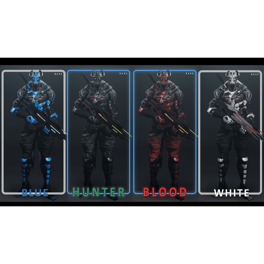 Robot2 Cyber Ninja 3D Model – Low Poly Rigged Character for Games, FBX - View 10