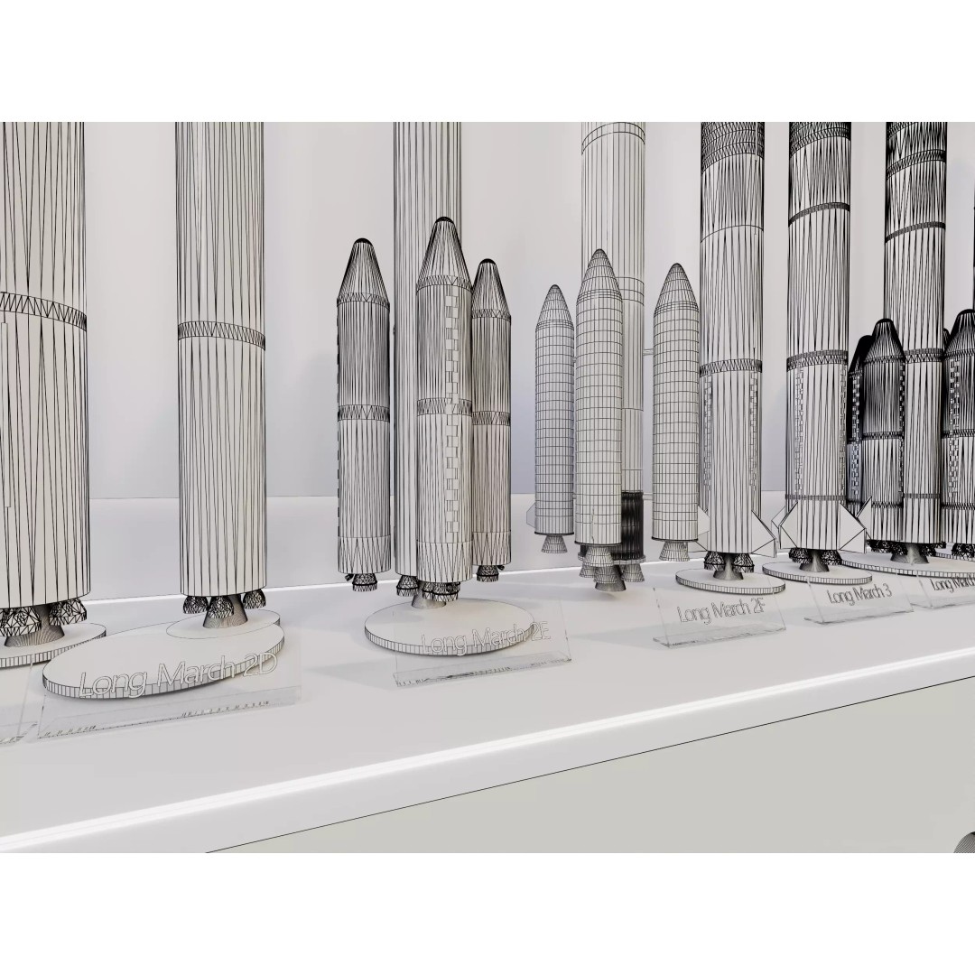 Long March Rocket 3D Model – High Detail Aerospace Asset, FBX, OBJ - View 10