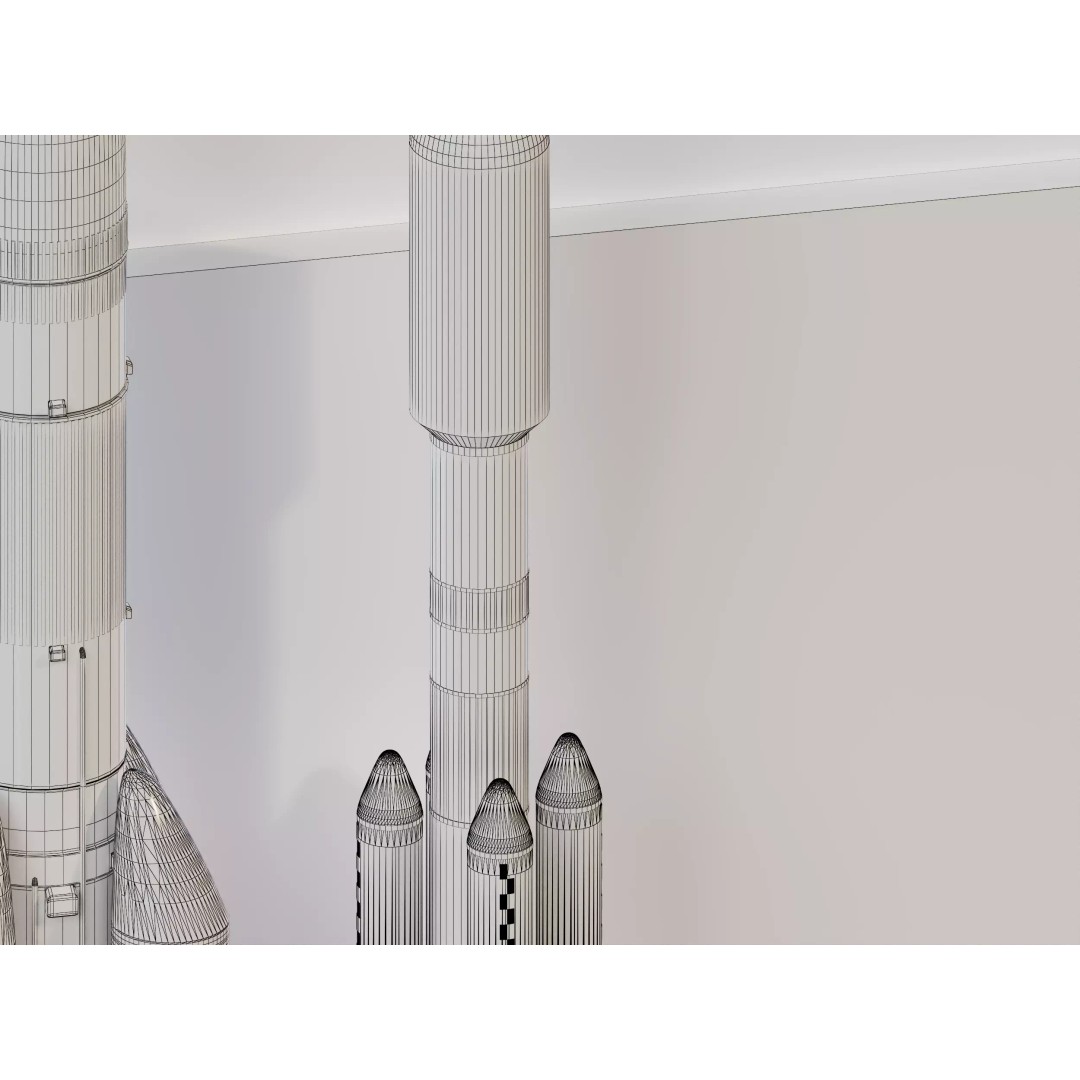Long March Rocket 3D Model – High Detail Aerospace Asset, FBX, OBJ - View 17