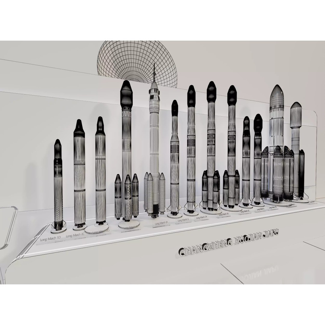 Long March Rocket 3D Model – High Detail Aerospace Asset, FBX, OBJ - View 18