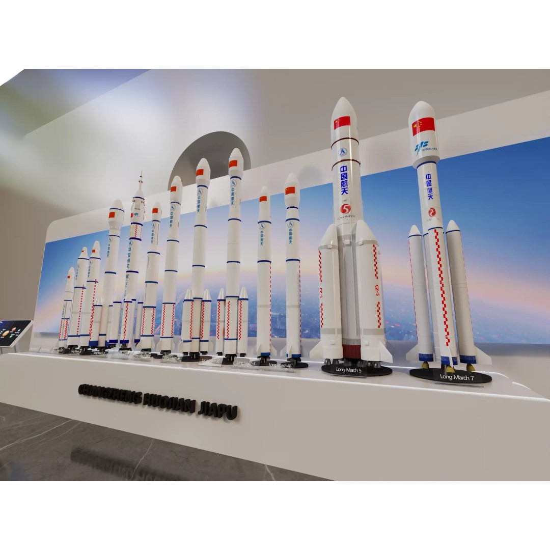 Long March Rocket 3D Model – High Detail Aerospace Asset, FBX, OBJ - View 7