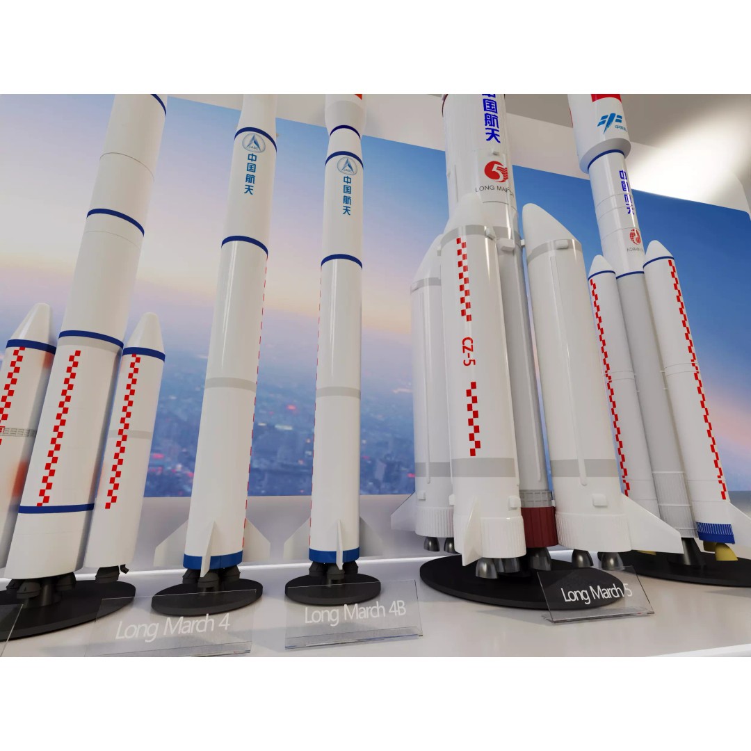 Long March Rocket 3D Model – High Detail Aerospace Asset, FBX, OBJ - View 9