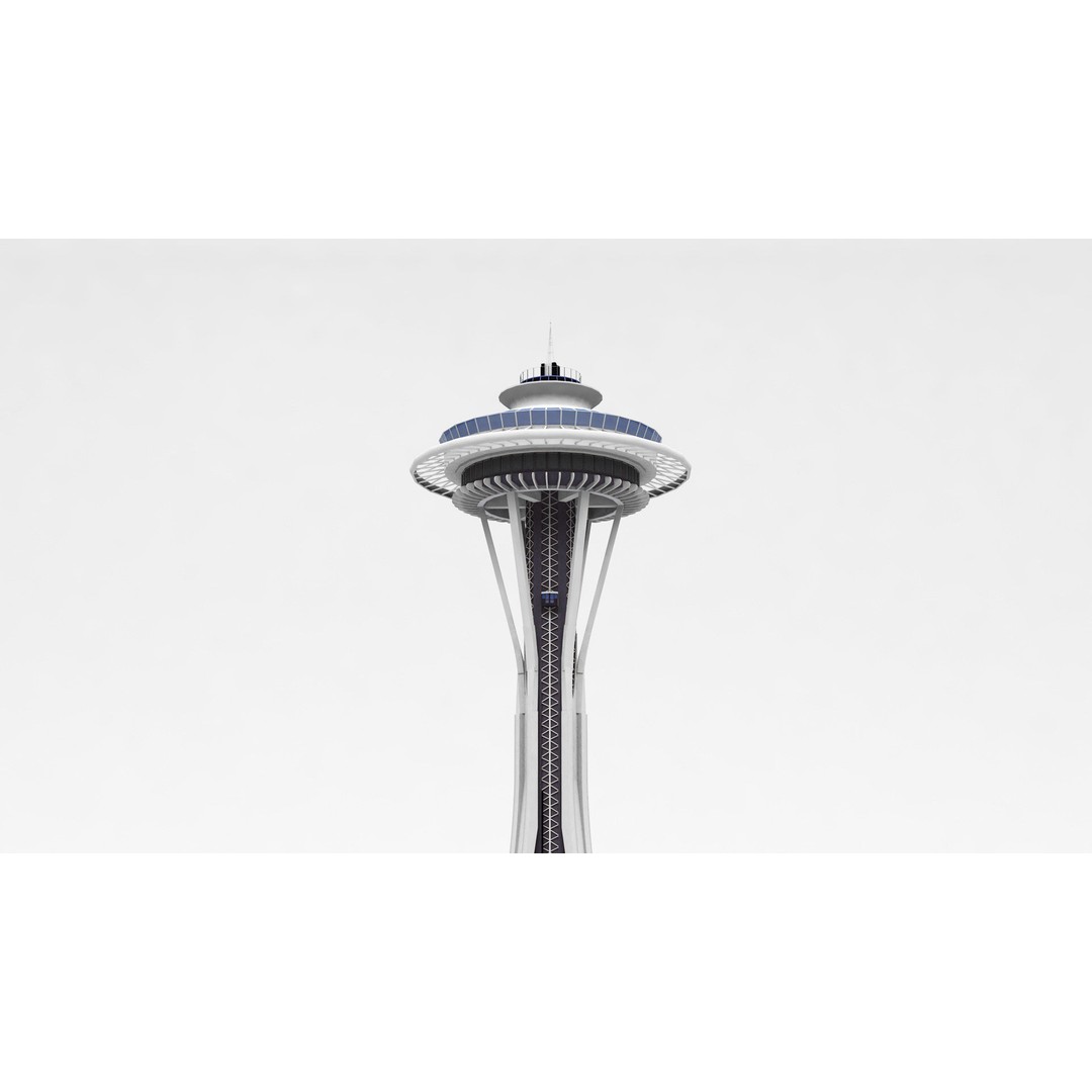 Space Needle 3D Model – High Poly Landmark Asset, FBX, OBJ - View 10