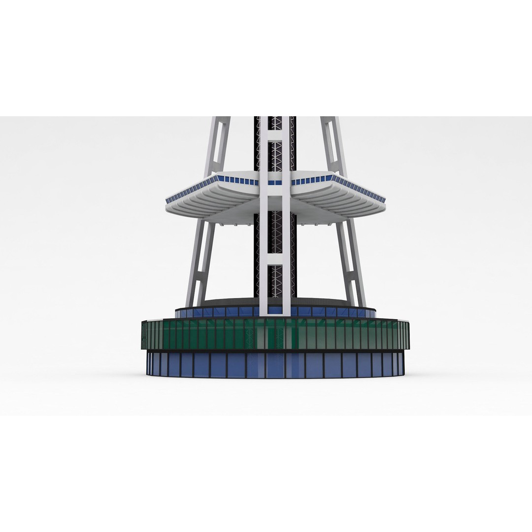 Space Needle 3D Model – High Poly Landmark Asset, FBX, OBJ - View 6