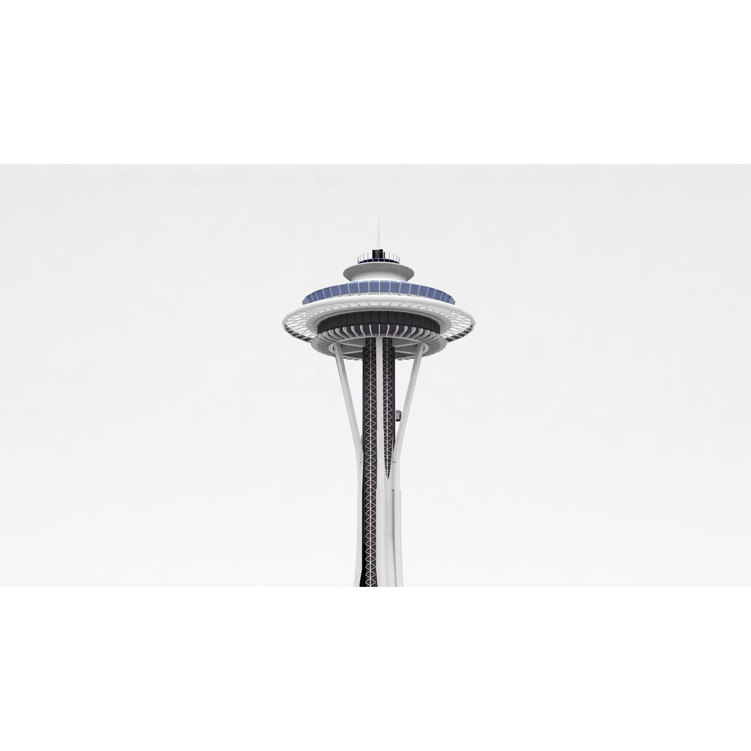Space Needle 3D Model – High Poly Landmark Asset, FBX, OBJ - View 9