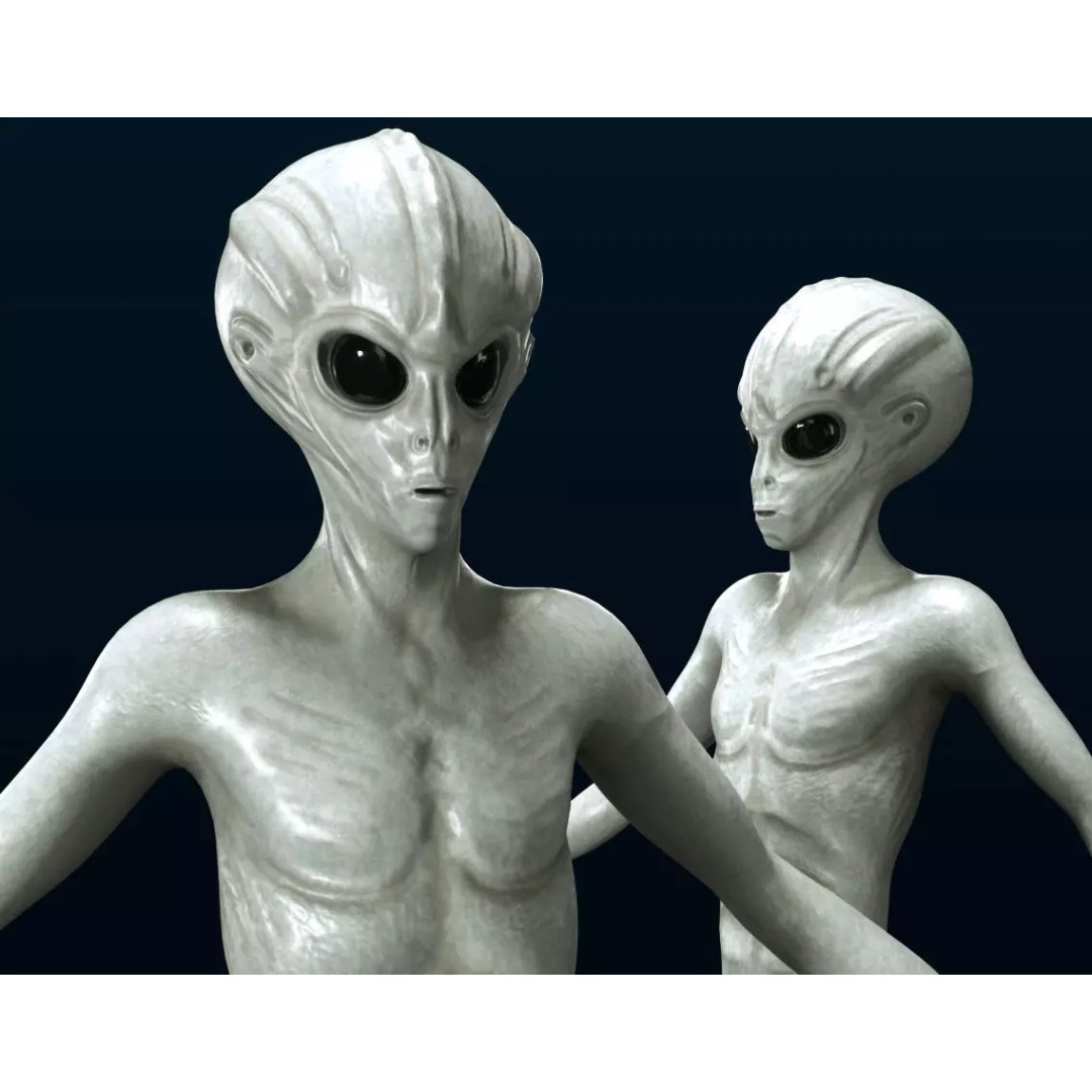 Alien Character 3D Model – Sci-Fi Humanoid with PBR Textures, FBX - View 2