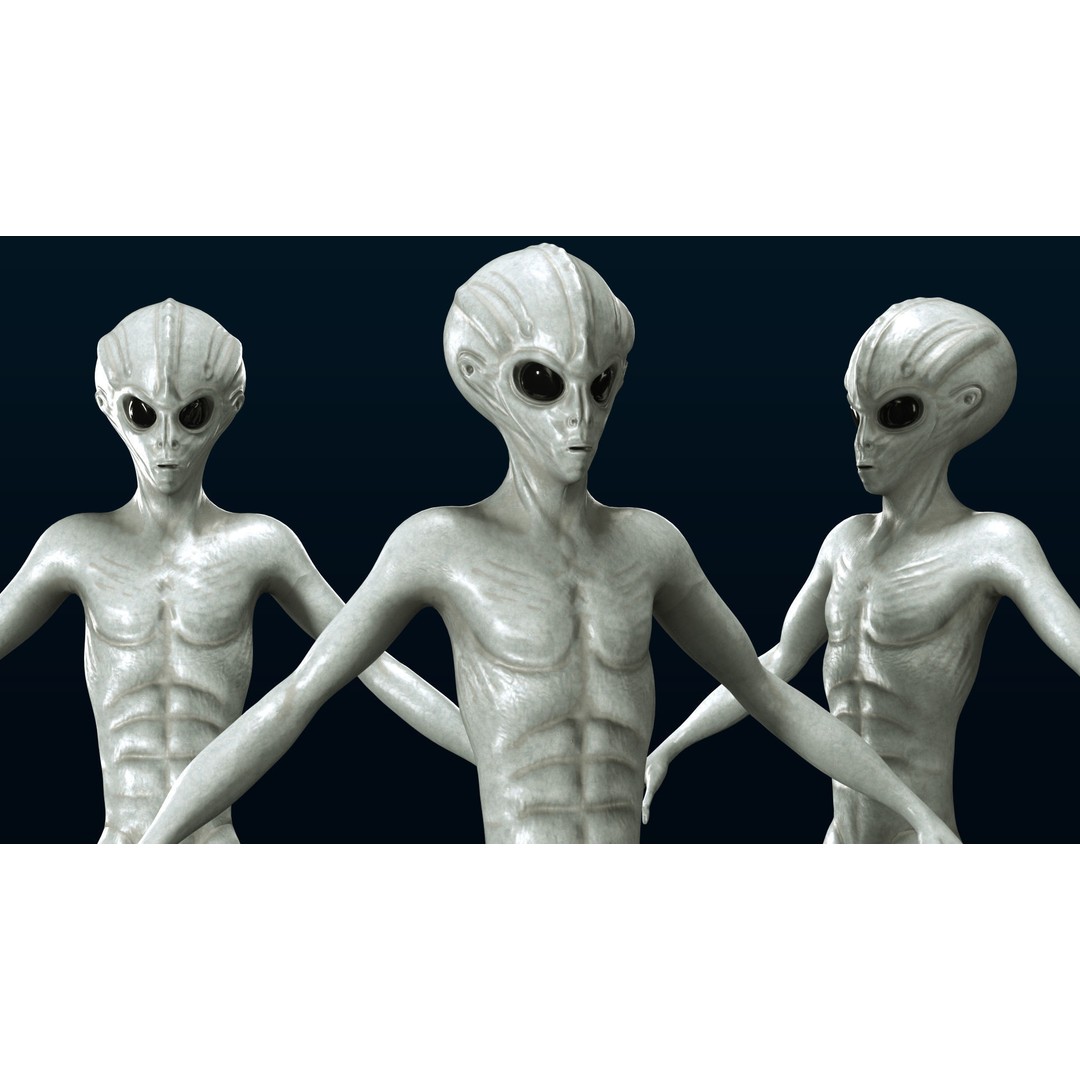 Alien Character 3D Model – Sci-Fi Humanoid with PBR Textures, FBX - View 3