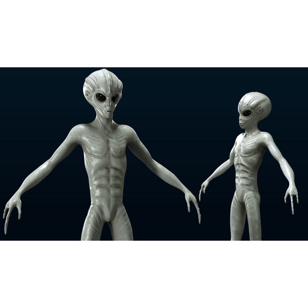 Alien Character 3D Model – Sci-Fi Humanoid with PBR Textures, FBX - View 6