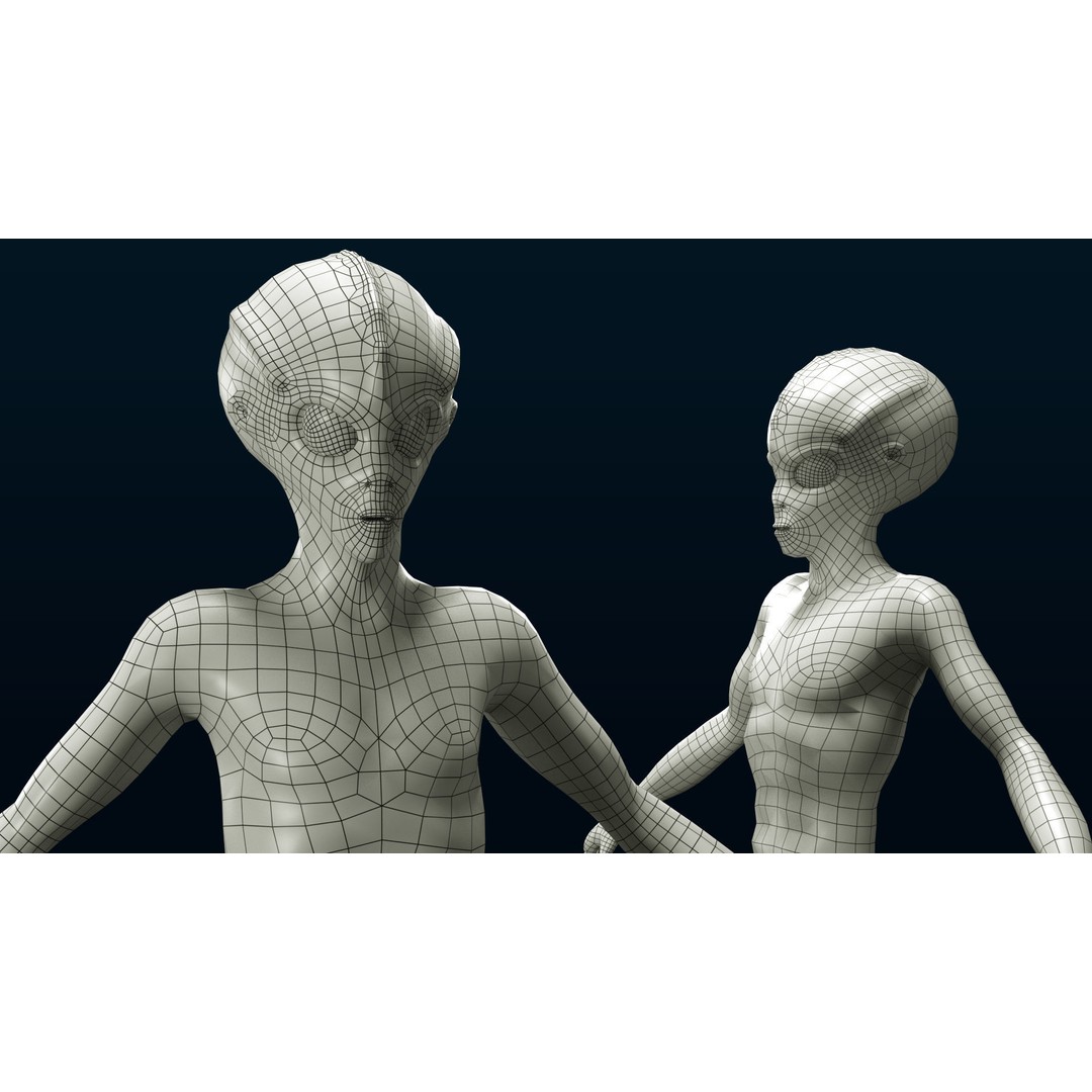 Alien Character 3D Model – Sci-Fi Humanoid with PBR Textures, FBX - View 9