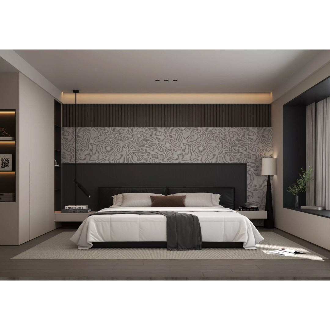 Bedroom 3D Model – Modern Interior Design, FBX & OBJ Formats - View 2