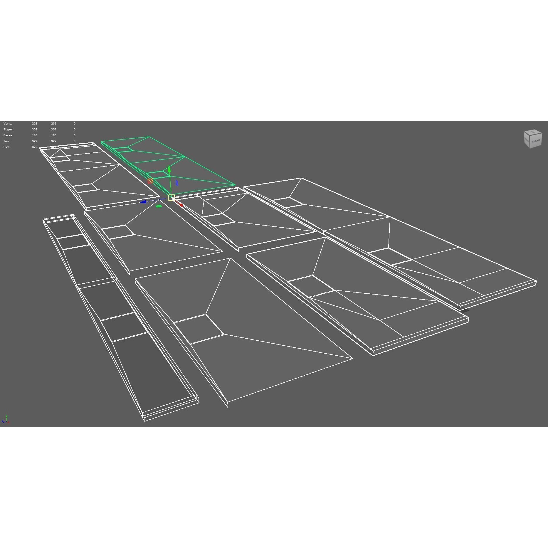 Side Walk Modular - Low-Poly Game-Ready 3D Model - View 4