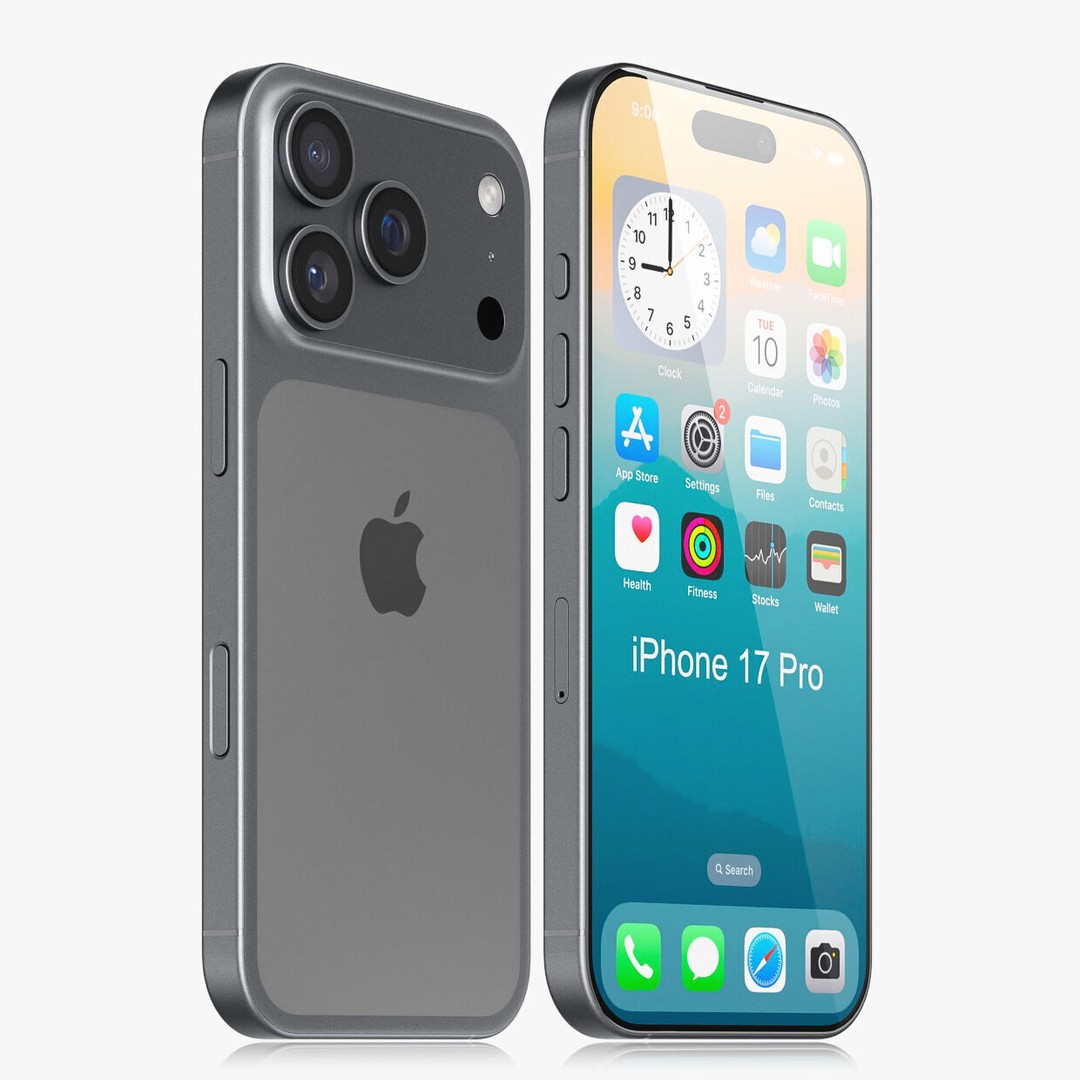 Apple iPhone 17 Pro V2 3D Model – Realistic PBR Smartphone, Blender, FBX, OBJ - View 3