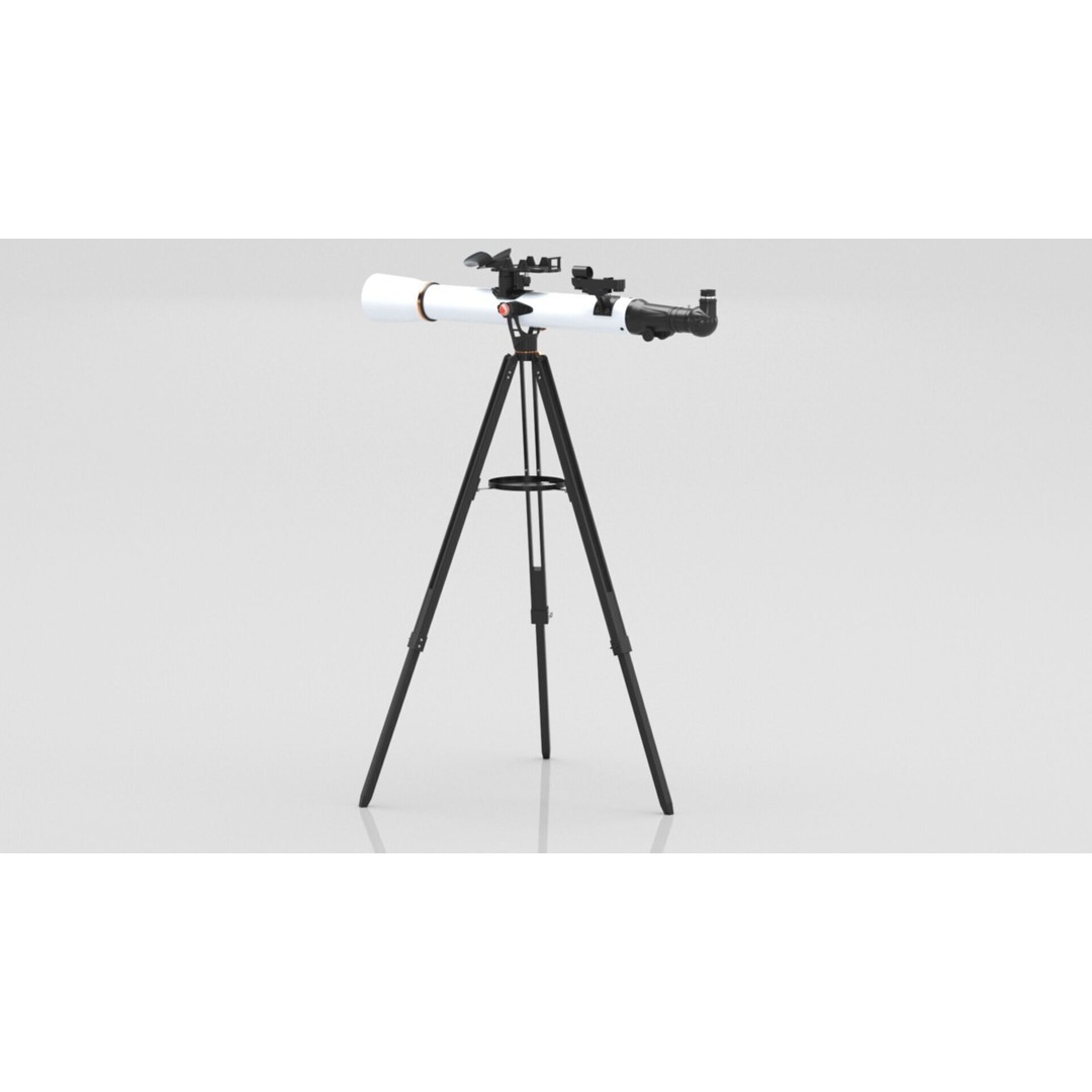 Celestron StarSense Explorer LT 70AZ Telescope 3D Model – Low Poly PBR Game Asset, FBX, OBJ - View 12