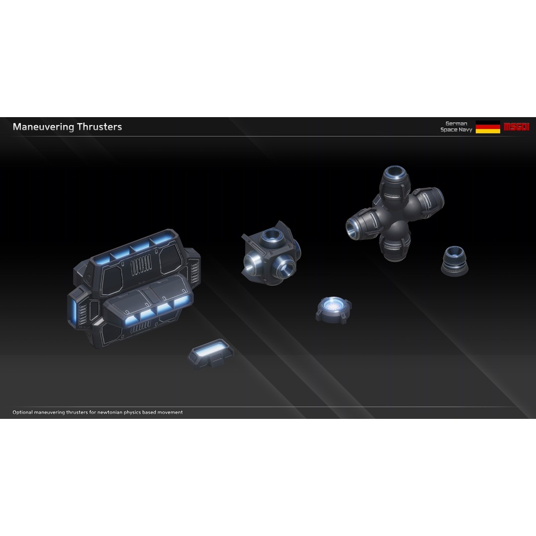 Fafnir Class Spaceship 3D Model – Low Poly Game Asset, FBX, OBJ - View 7